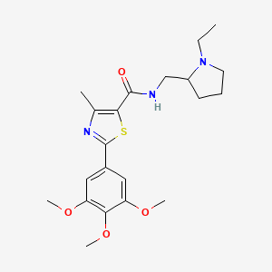 N-[(1-ethyl-2-pyrrolidinyl)methyl]-4-methyl-2-(3,4,5-trimethoxyphenyl)-1,3-thiazole-5-carboxamide