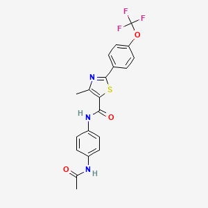 N-[4-(acetylamino)phenyl]-4-methyl-2-[4-(trifluoromethoxy)phenyl]-1,3-thiazole-5-carboxamide