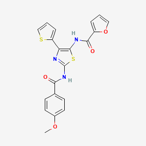 N-[2-(4-methoxybenzamido)-4-(thiophen-2-yl)-1,3-thiazol-5-yl]furan-2-carboxamide