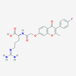 molecular formula C24H25FN4O6 B11134025 N~2~-({[3-(4-fluorophenyl)-2-methyl-4-oxo-4H-chromen-7-yl]oxy}acetyl)-D-arginine 