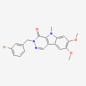 molecular formula C20H18BrN3O3 B11134063 3-(3-bromobenzyl)-7,8-dimethoxy-5-methyl-3,5-dihydro-4H-pyridazino[4,5-b]indol-4-one 