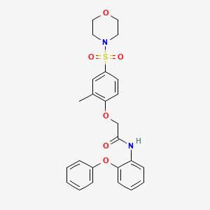 2-[2-Methyl-4-(morpholine-4-sulfonyl)phenoxy]-N-(2-phenoxyphenyl)acetamide