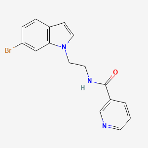 N-[2-(6-bromo-1H-indol-1-yl)ethyl]nicotinamide