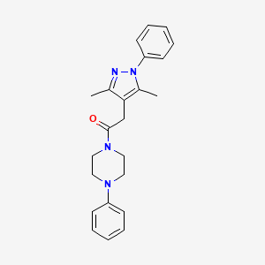 2-(3,5-dimethyl-1-phenyl-1H-pyrazol-4-yl)-1-(4-phenylpiperazino)-1-ethanone