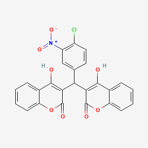 3-[(4-chloro-3-nitrophenyl)(4-hydroxy-2-oxo-2H-chromen-3-yl)methyl]-4-hydroxy-2H-chromen-2-one