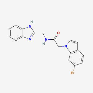 N-(1H-1,3-benzimidazol-2-ylmethyl)-2-(6-bromo-1H-indol-1-yl)acetamide