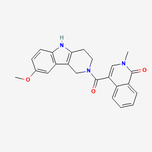 molecular formula C23H21N3O3 B11134077 4-[(8-methoxy-1,3,4,5-tetrahydro-2H-pyrido[4,3-b]indol-2-yl)carbonyl]-2-methylisoquinolin-1(2H)-one 