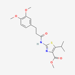 Methyl 2-{[3-(3,4-dimethoxyphenyl)propanoyl]amino}-5-isopropyl-1,3-thiazole-4-carboxylate