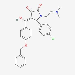 4-{[4-(benzyloxy)phenyl]carbonyl}-5-(4-chlorophenyl)-1-[2-(dimethylamino)ethyl]-3-hydroxy-1,5-dihydro-2H-pyrrol-2-one