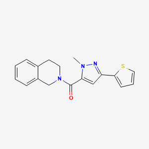 3,4-dihydro-2(1H)-isoquinolinyl[1-methyl-3-(2-thienyl)-1H-pyrazol-5-yl]methanone