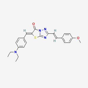 (5Z)-5-[4-(diethylamino)benzylidene]-2-[(E)-2-(4-methoxyphenyl)ethenyl][1,3]thiazolo[3,2-b][1,2,4]triazol-6(5H)-one