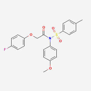 molecular formula C22H20FNO5S B11134121 2-(4-fluorophenoxy)-N-(4-methoxyphenyl)-N-[(4-methylphenyl)sulfonyl]acetamide 