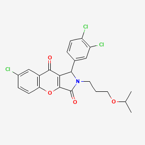 7-Chloro-1-(3,4-dichlorophenyl)-2-[3-(propan-2-yloxy)propyl]-1,2-dihydrochromeno[2,3-c]pyrrole-3,9-dione