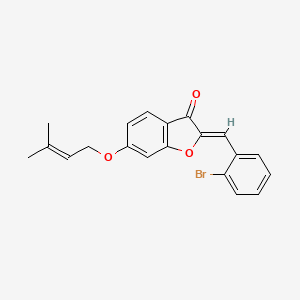 2-[(2-Bromophenyl)methylene]-6-(3-methylbut-2-enyloxy)benzo[b]furan-3-one