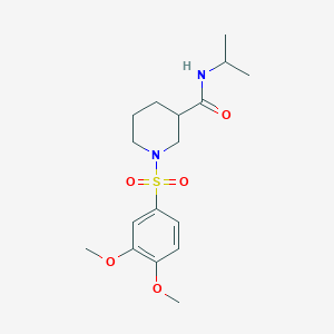 molecular formula C17H26N2O5S B11134229 1-(3,4-Dimethoxybenzenesulfonyl)-N-(propan-2-YL)piperidine-3-carboxamide 