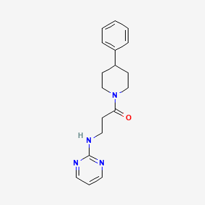 molecular formula C18H22N4O B11134233 1-(4-Phenylpiperidino)-3-(2-pyrimidinylamino)-1-propanone 