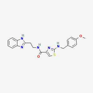 N-[2-(1H-1,3-benzimidazol-2-yl)ethyl]-2-[(4-methoxybenzyl)amino]-1,3-thiazole-4-carboxamide