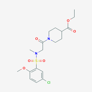 ethyl 1-{N-[(5-chloro-2-methoxyphenyl)sulfonyl]-N-methylglycyl}piperidine-4-carboxylate