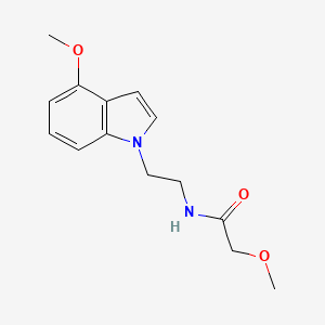 molecular formula C14H18N2O3 B11134252 2-methoxy-N-[2-(4-methoxy-1H-indol-1-yl)ethyl]acetamide 