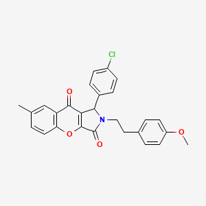 1-(4-Chlorophenyl)-2-[2-(4-methoxyphenyl)ethyl]-7-methyl-1,2-dihydrochromeno[2,3-c]pyrrole-3,9-dione