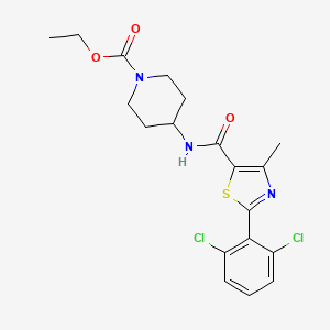 Ethyl 4-({[2-(2,6-dichlorophenyl)-4-methyl-1,3-thiazol-5-yl]carbonyl}amino)-1-piperidinecarboxylate