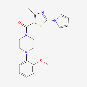 molecular formula C20H22N4O2S B11134282 [4-(2-methoxyphenyl)piperazino][4-methyl-2-(1H-pyrrol-1-yl)-1,3-thiazol-5-yl]methanone 