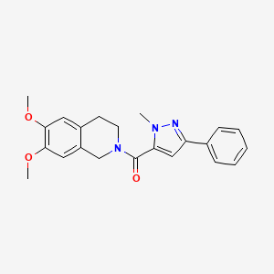 (6,7-dimethoxy-3,4-dihydroisoquinolin-2(1H)-yl)(1-methyl-3-phenyl-1H-pyrazol-5-yl)methanone