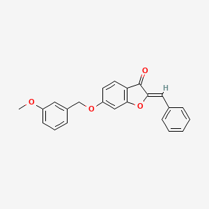 molecular formula C23H18O4 B11134299 (2Z)-2-benzylidene-6-[(3-methoxybenzyl)oxy]-1-benzofuran-3(2H)-one 