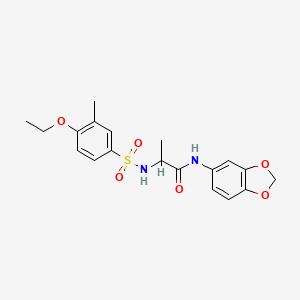 N-1,3-benzodioxol-5-yl-N~2~-[(4-ethoxy-3-methylphenyl)sulfonyl]alaninamide