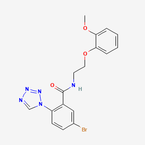 molecular formula C17H16BrN5O3 B11134321 5-bromo-N-[2-(2-methoxyphenoxy)ethyl]-2-(1H-1,2,3,4-tetraazol-1-yl)benzamide 