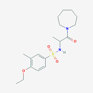 molecular formula C18H28N2O4S B11134330 N-[1-(azepan-1-yl)-1-oxopropan-2-yl]-4-ethoxy-3-methylbenzenesulfonamide 