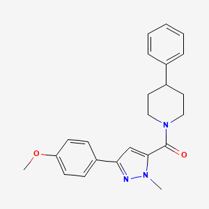 [3-(4-methoxyphenyl)-1-methyl-1H-pyrazol-5-yl](4-phenylpiperidino)methanone