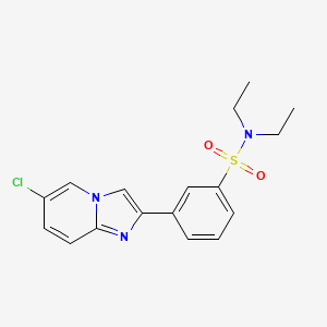 molecular formula C17H18ClN3O2S B11134354 3-(6-chloroimidazo[1,2-a]pyridin-2-yl)-N,N-diethylbenzenesulfonamide 