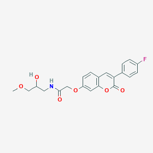 molecular formula C21H20FNO6 B11134357 2-{[3-(4-fluorophenyl)-2-oxo-2H-chromen-7-yl]oxy}-N-(2-hydroxy-3-methoxypropyl)acetamide 