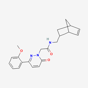 molecular formula C21H23N3O3 B11134358 N~1~-(bicyclo[2.2.1]hept-5-en-2-ylmethyl)-2-[3-(2-methoxyphenyl)-6-oxo-1(6H)-pyridazinyl]acetamide 