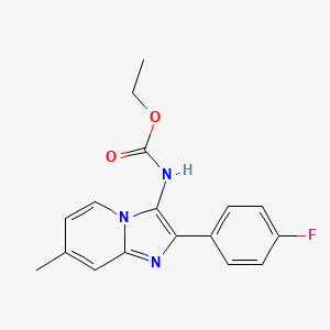 molecular formula C17H16FN3O2 B11134401 ethyl N-[2-(4-fluorophenyl)-7-methylimidazo[1,2-a]pyridin-3-yl]carbamate 