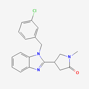 4-[1-(3-chlorobenzyl)-1H-benzimidazol-2-yl]-1-methylpyrrolidin-2-one