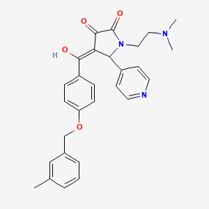 1-[2-(dimethylamino)ethyl]-3-hydroxy-4-({4-[(3-methylbenzyl)oxy]phenyl}carbonyl)-5-(pyridin-4-yl)-1,5-dihydro-2H-pyrrol-2-one