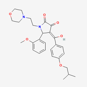 3-hydroxy-5-(2-methoxyphenyl)-4-{[4-(2-methylpropoxy)phenyl]carbonyl}-1-[2-(morpholin-4-yl)ethyl]-1,5-dihydro-2H-pyrrol-2-one