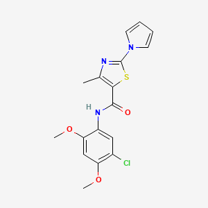 N-(5-chloro-2,4-dimethoxyphenyl)-4-methyl-2-(1H-pyrrol-1-yl)-1,3-thiazole-5-carboxamide