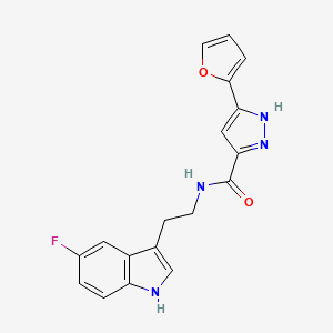 N-[2-(5-fluoro-1H-indol-3-yl)ethyl]-5-(furan-2-yl)-1H-pyrazole-3-carboxamide