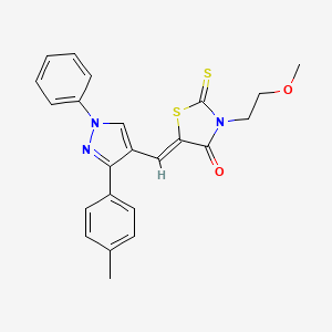 (5Z)-3-(2-methoxyethyl)-5-{[3-(4-methylphenyl)-1-phenyl-1H-pyrazol-4-yl]methylidene}-2-thioxo-1,3-thiazolidin-4-one