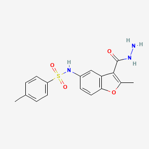 N-[3-(hydrazinylcarbonyl)-2-methyl-1-benzofuran-5-yl]-4-methylbenzenesulfonamide