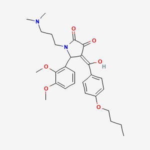 4-[(4-butoxyphenyl)carbonyl]-5-(2,3-dimethoxyphenyl)-1-[3-(dimethylamino)propyl]-3-hydroxy-1,5-dihydro-2H-pyrrol-2-one