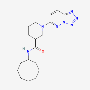 molecular formula C18H27N7O B11134573 N-cyclooctyl-1-[1,2,3,4]tetraazolo[1,5-b]pyridazin-6-yl-3-piperidinecarboxamide 