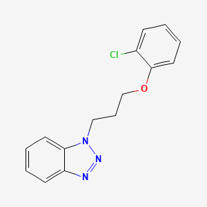 molecular formula C15H14ClN3O B11134582 1-[3-(2-chlorophenoxy)propyl]-1H-benzotriazole 