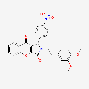 2-[2-(3,4-Dimethoxyphenyl)ethyl]-1-(4-nitrophenyl)-1,2-dihydrochromeno[2,3-c]pyrrole-3,9-dione