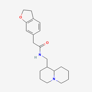 molecular formula C20H28N2O2 B11134608 2-(2,3-dihydro-1-benzofuran-6-yl)-N-(octahydro-2H-quinolizin-1-ylmethyl)acetamide 