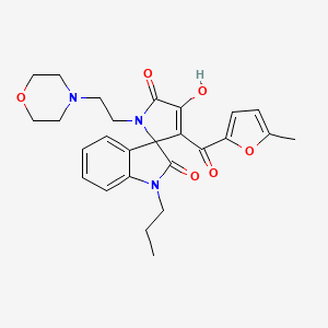 4'-hydroxy-3'-(5-methyl-2-furoyl)-1'-(2-morpholin-4-ylethyl)-1-propylspiro[indole-3,2'-pyrrole]-2,5'(1{H},1'{H})-dione