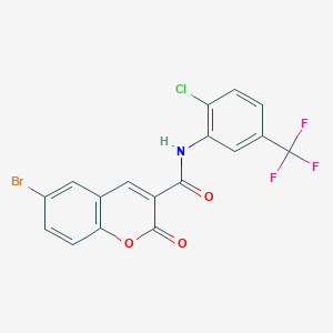 6-bromo-N-[2-chloro-5-(trifluoromethyl)phenyl]-2-oxo-2H-chromene-3-carboxamide